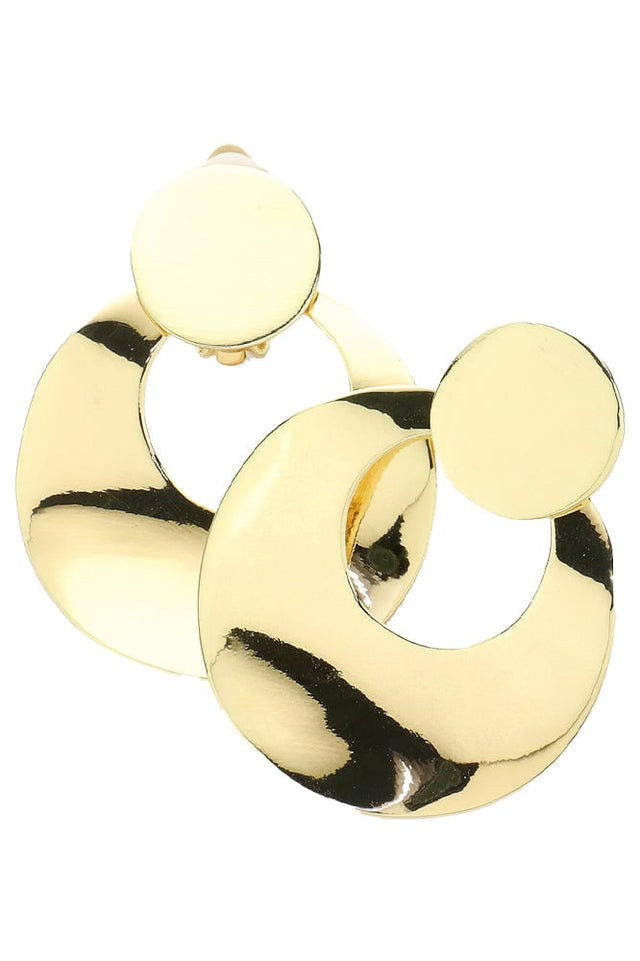 Cut Out Round Clip-on Earrings