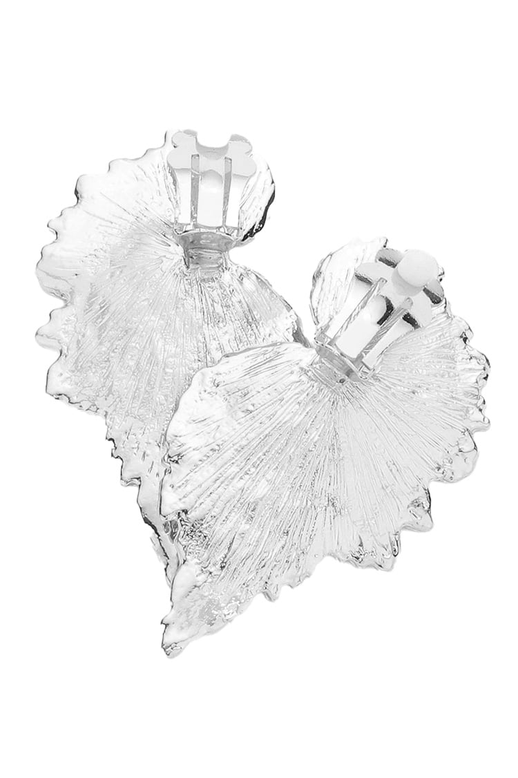 Metal Leaf Clip-on Earrings