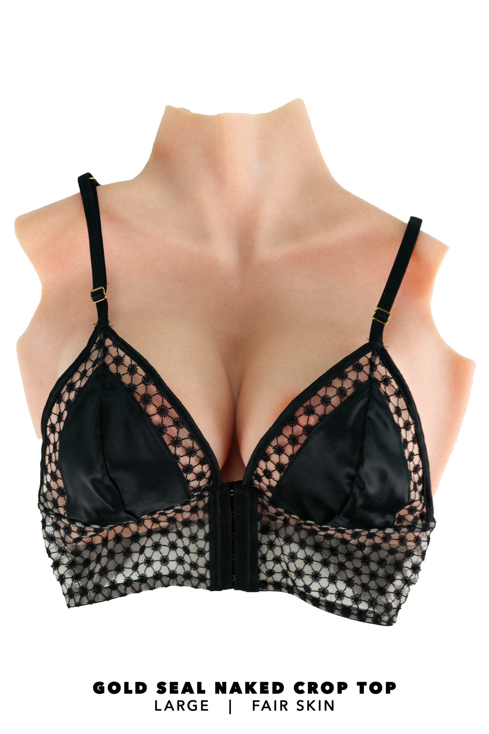 Gold Seal NAKED Crop Top Silicone Breastplate