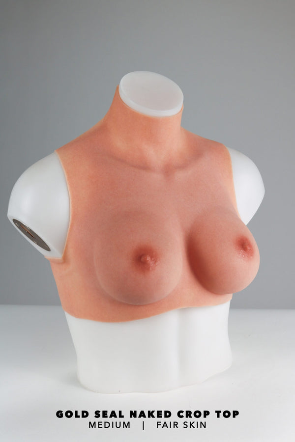 Gold Seal NAKED Crop Top Silicone Breastplate