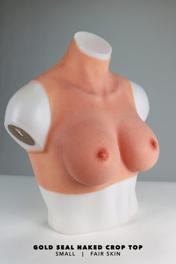 Gold Seal NAKED Crop Top Silicone Breastplate