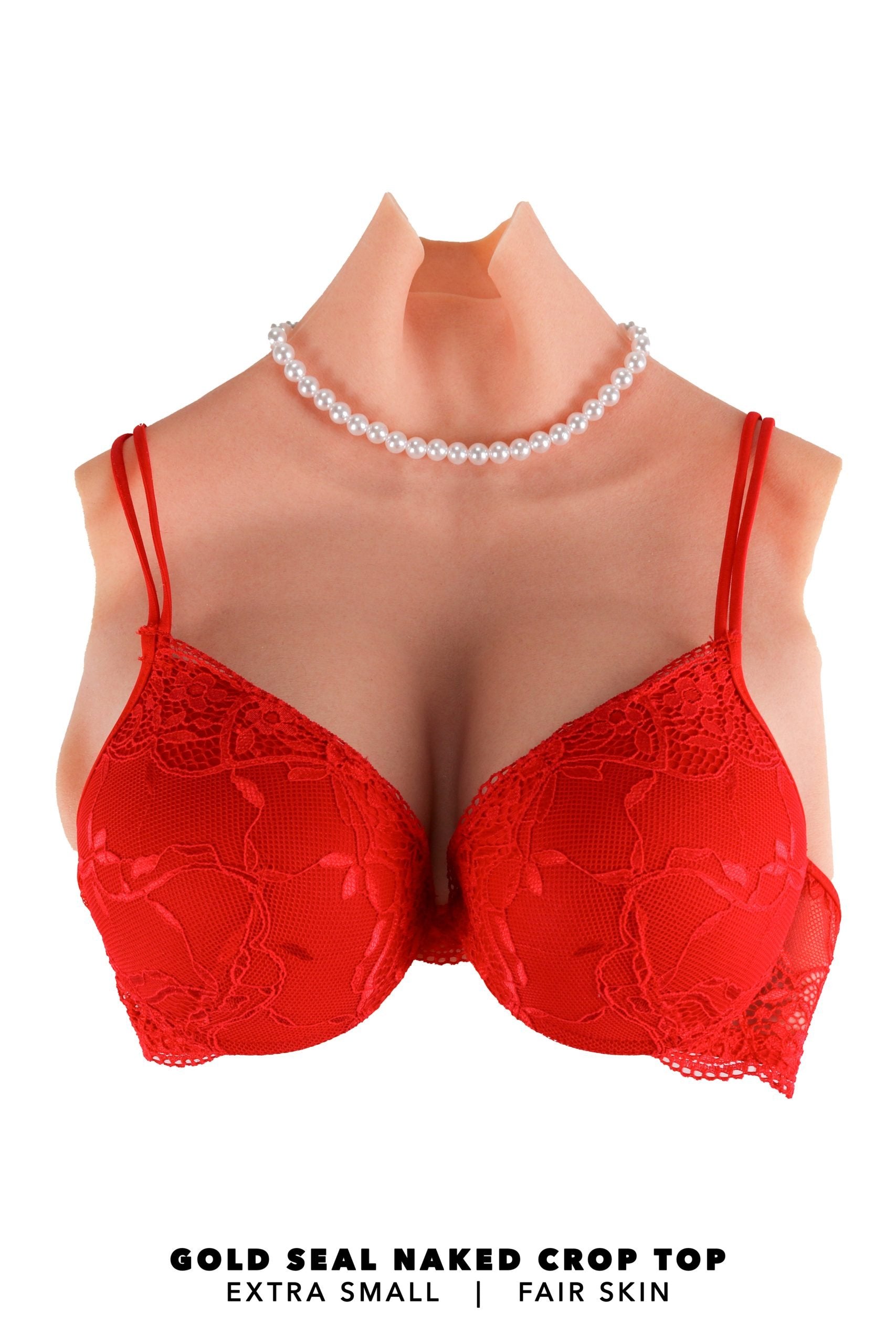 Gold Seal NAKED Crop Top Silicone Breastplate