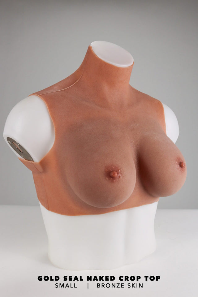 Gold Seal NAKED Crop Top Silicone Breastplate