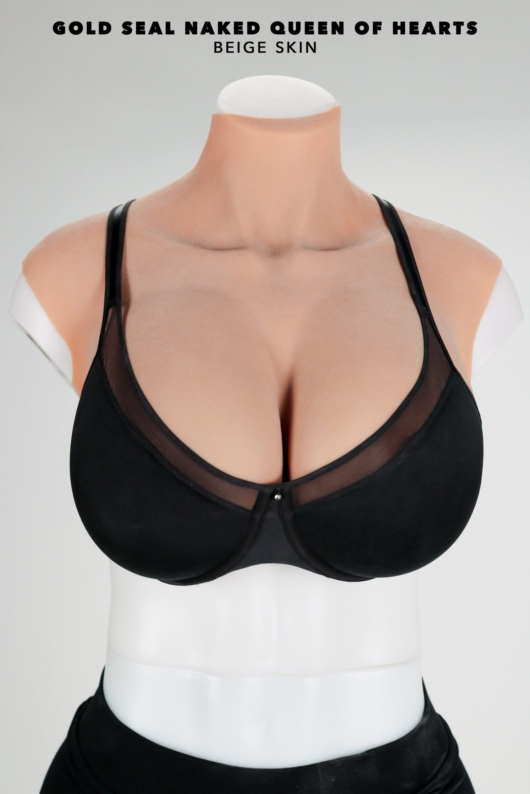 Gold Seal NAKED Queen of Hearts Silicone Breastplate