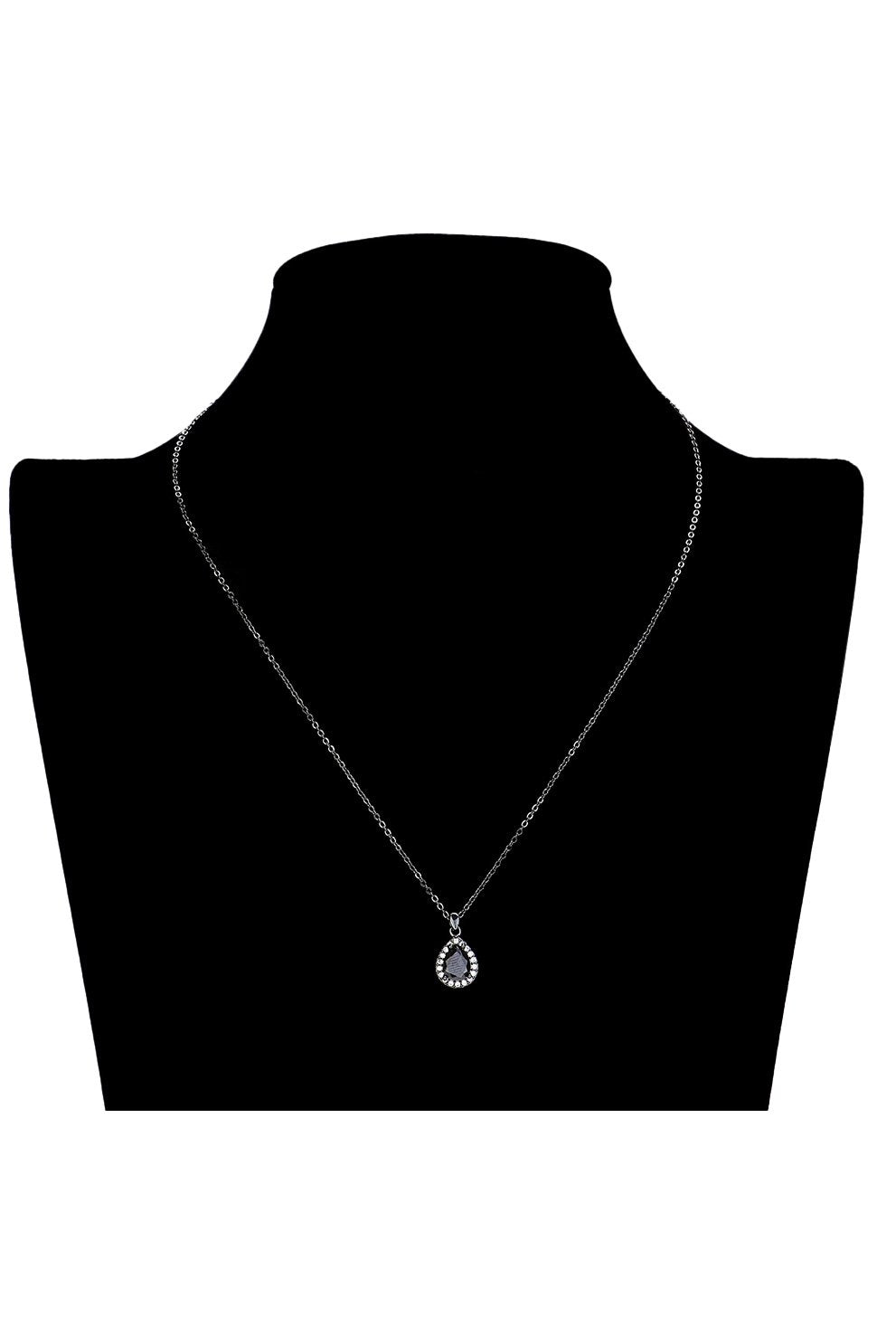 Teardrop Crystal Pendant Necklace