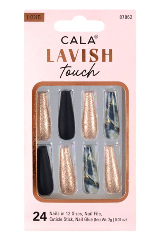 Black & Gold Marble Nails Kit
