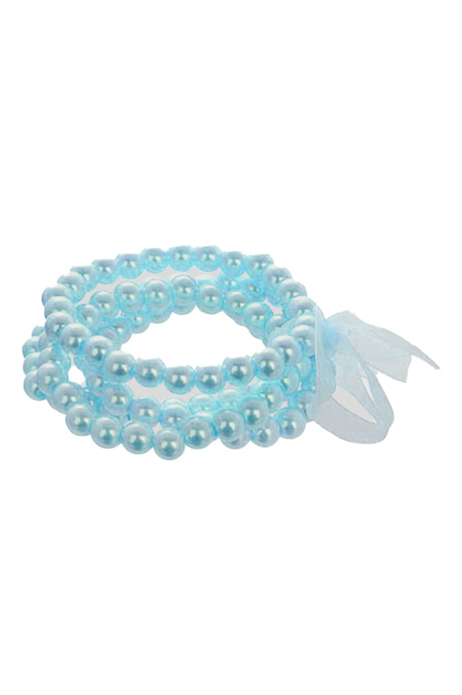 Faux Pearl Stretch Ribbon Bracelets