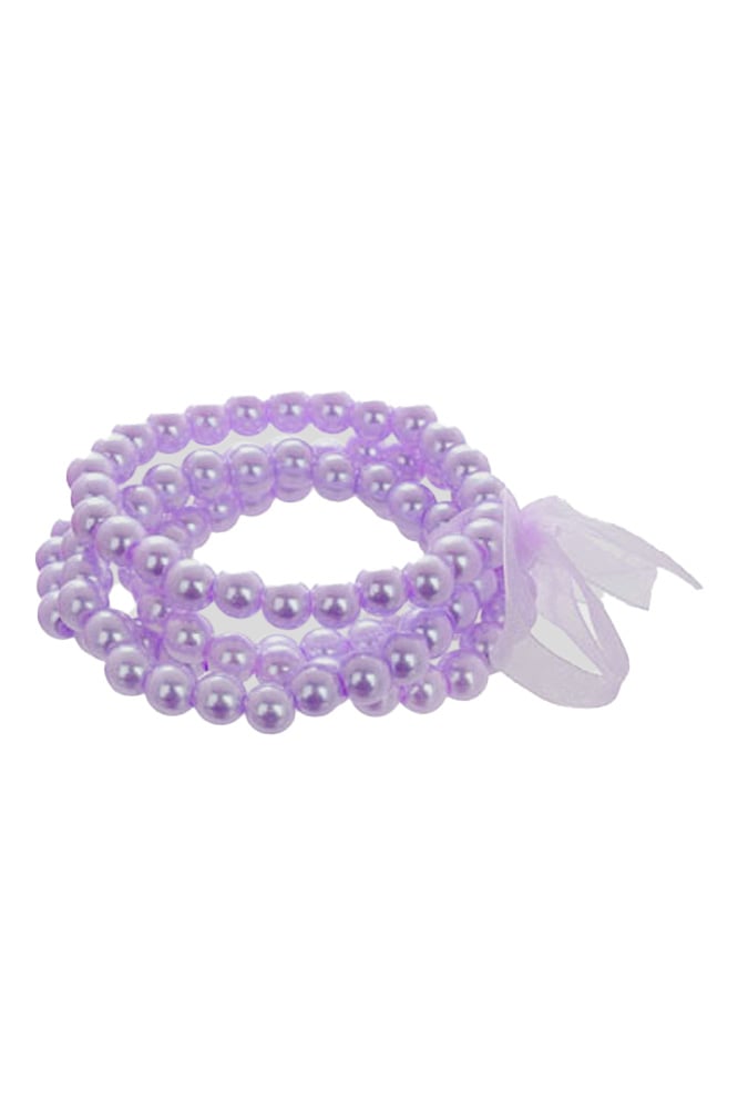 Faux Pearl Stretch Ribbon Bracelets