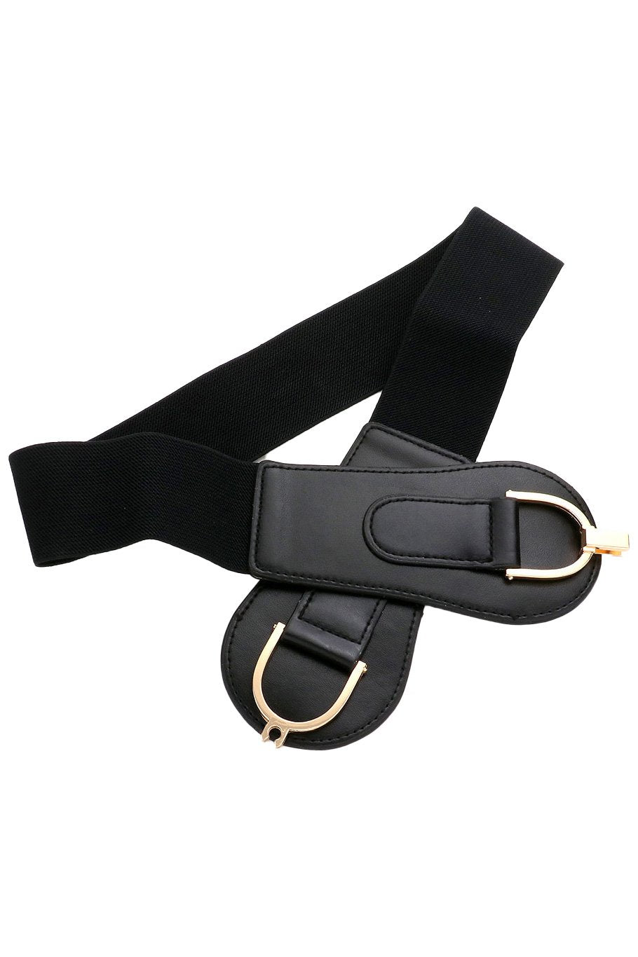 Faux Leather Stretch Elastic Belt