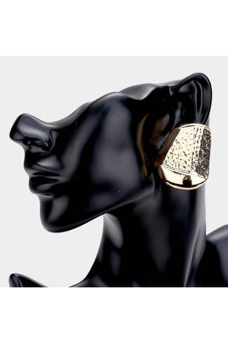 Textured Metal Clip-on Earrings