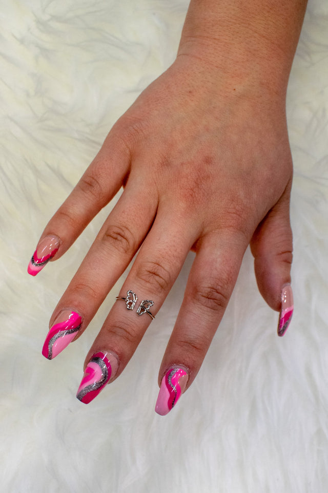 Sterling Silver Butterfly Adjustable Ring