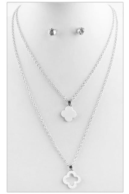 Quatrefoil Layered Necklace