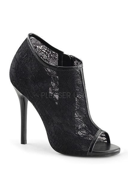 Amuse lace bootie heel for cross dressers